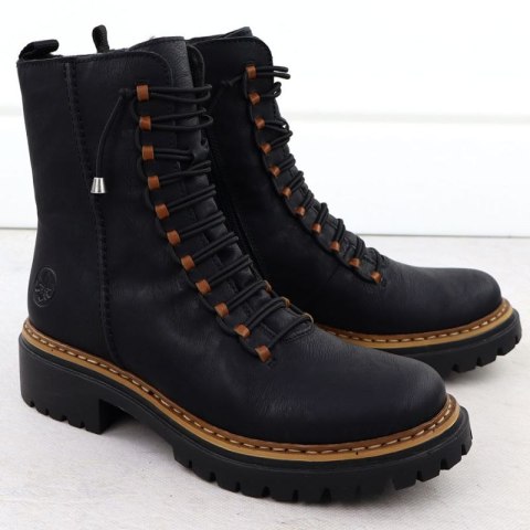Botki damskie workery czarne Rieker 72653-00 Rieker
