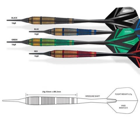 Rzutki Harrows Vivid Softip HS-TNK-000013786 Inny