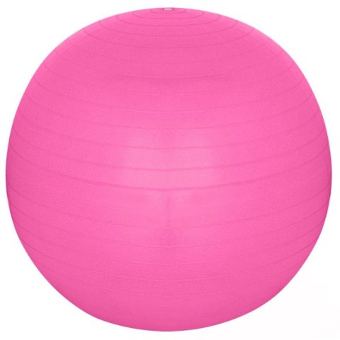 PIŁKA GIMNASTYCZNA DO ĆWICZEŃ FITNESS 65CM ANTIBURST RÓŻOWA
