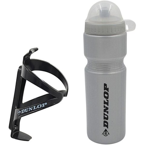 BIDON ROWEROWY DUNLOP 750ML Z KOSZYKIEM SREBRNY Dunlop