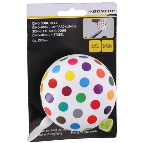 DZWONEK ROWEROWY DUNLOP ŚR. 80MM KROPKI Dunlop