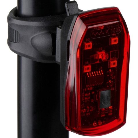 LAMPKA ROWEROWA NA TYŁ 5 LED FUNKCJA STOP CERTYFIKAT DUNLOP Dunlop