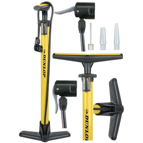 POMPKA WARSZTATOWO ROWEROWA DUNLOP 174 PSI (12bar) ŻÓŁTA Dunlop