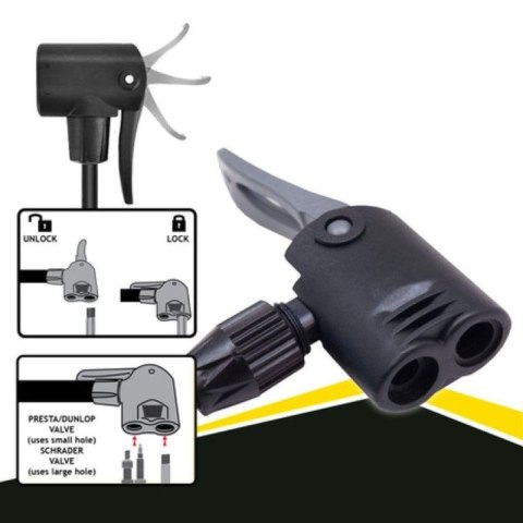 POMPKA WARSZTATOWO ROWEROWA DUNLOP 174 PSI (12bar) ŻÓŁTA Dunlop