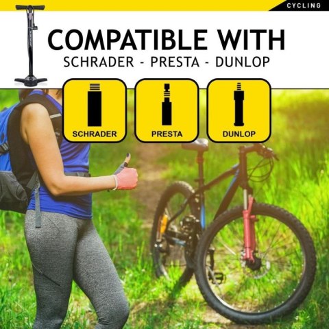POMPKA WARSZTATOWO - ROWEROWA DUNLOP 174Psi Z MANOMETREM Dunlop