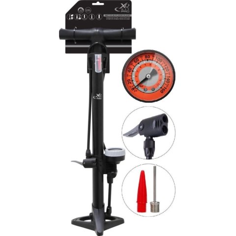 POMPKA WARSZTATOWO ROWEROWA XQMAX PRO 160Psi (11Bar) Z MANOMETREM MAŁA PODSTAWA XQMAX