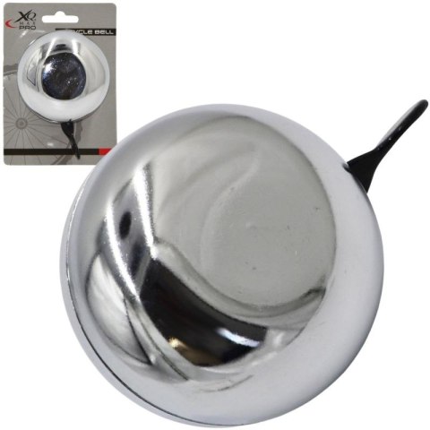 DZWONEK ROWEROWY RETRO 80x50MM SILVER XQMAX