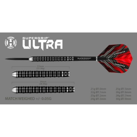 Rzutki Harrows Supergrip Ultra 90% Steeltip HS-TNK-000013890 Harrows