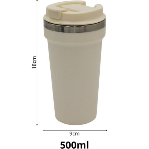 KUBEK TERMICZNY TURYSTYCZNY EXCELLENT HOUSEWARE 500ML - ECRU Excellent houseware