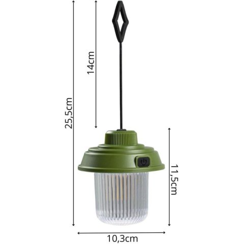 LATARKA LAMPA CAMPING USB 3 RODZAJE ŚWIATŁA REDCLIFFS KHAKY Redcliffs