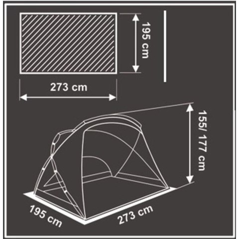 NAMIOT OSŁONA PLAŻOWO OGRODOWA XXL 273X195X175/155CM