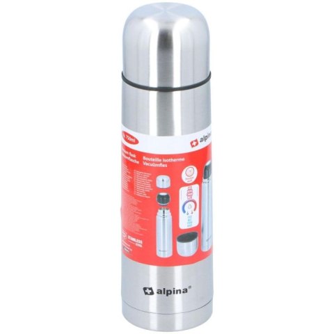 TERMOS TERMICZNY TURYSTYCZNY ALPINA 750ML SREBRNY Alpina