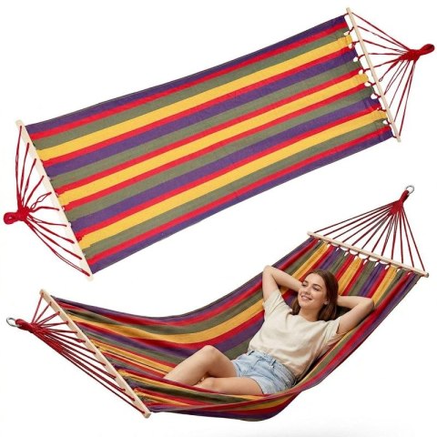 HAMAK OGRODOWY 1 OSOBOWY 200X80CM Z DRĄŻKIEM 1064048
