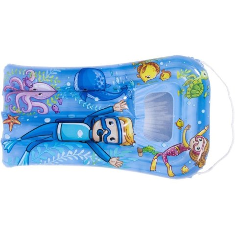 MATERAC PLAŻOWY Z OKIENKIEM PODWODNY ŚWIAT 74x48CM 37591 - NIEBIESKI Jilong