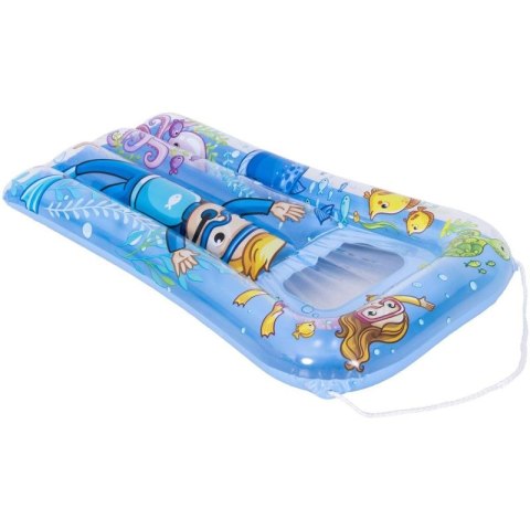 MATERAC PLAŻOWY Z OKIENKIEM PODWODNY ŚWIAT 74x48CM 37591 - NIEBIESKI Jilong