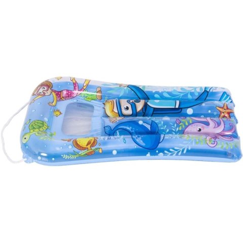 MATERAC PLAŻOWY Z OKIENKIEM PODWODNY ŚWIAT 74x48CM 37591 - NIEBIESKI Jilong