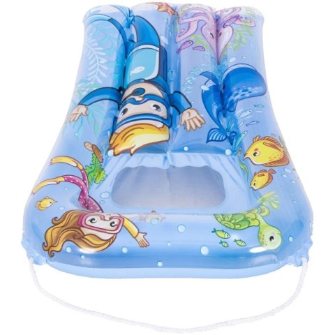 MATERAC PLAŻOWY Z OKIENKIEM PODWODNY ŚWIAT 74x48CM 37591 - NIEBIESKI Jilong