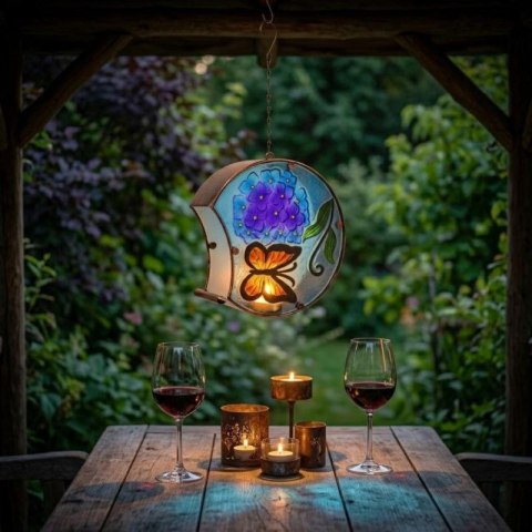 DEKORACJA OGRODOWA 22,5x8x22CM WITRAŻ WISZĄCY LAMPION
