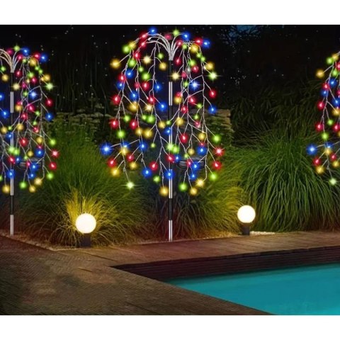 LAMPA SOLARNA DRZEWKO FAJERWERKI MULTICOLOR 72CM 120 LED