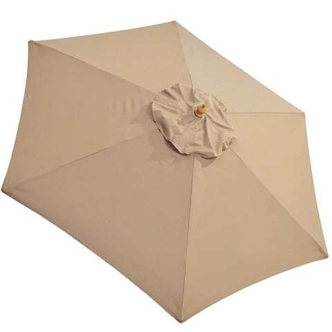 PARASOL OGRODOWY DREWNIANY 250CM SKŁADANY PIASKOWY