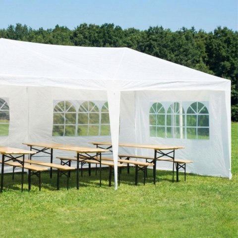 PAWILON NAMIOT OGRODOWY CATERINGOWY PE 6x3M + 6 ŚCIANEK BIAŁY