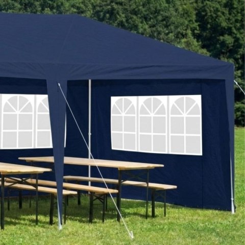 PAWILON NAMIOT OGRODOWY CATERINGOWY PE 6x3M + 6 ŚCIANEK GRANATOWY