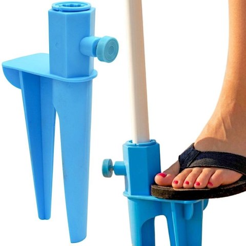 WBIJANA BAZA DO PARASOLA 28CM NIEBIESKA