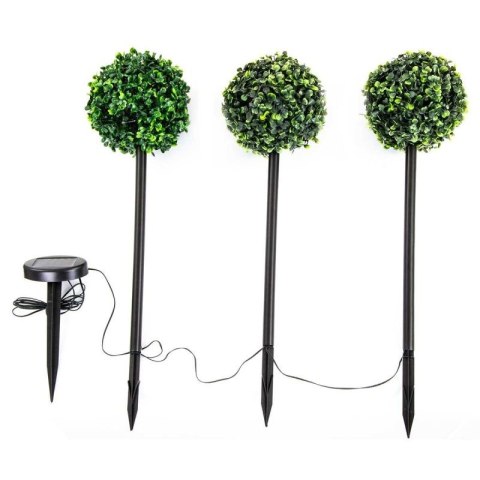 ZESTAW LAMP SOLARNYCH 3 KUL BUKSZPANOWYCH 27 LED