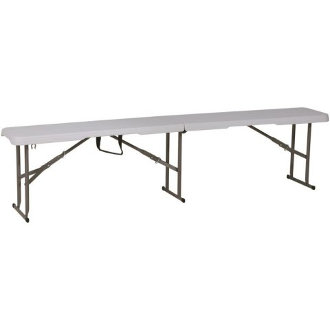 ŁAWKA CATERINGOWA SKŁADANA 183X28X43CM BIAŁA