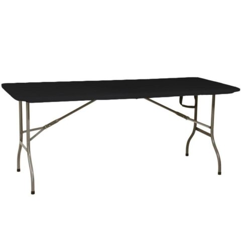 STÓŁ CATERINGOWY SKŁADANY W WALIZKĘ 180x70x74CM MAX.100KG CZARNY