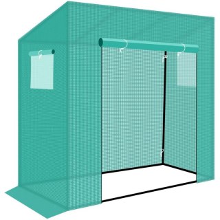 SZKLARNIA TUNEL OGRODOWY ZIELONY DO POMIDORÓW I OGÓRKÓW 200x77x168-150CM 5902431029900 SASKA GARDEN