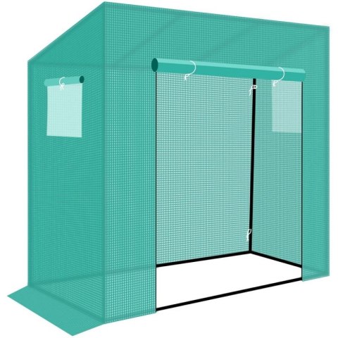 SZKLARNIA TUNEL OGRODOWY ZIELONY DO POMIDORÓW I OGÓRKÓW 200x77x168-150CM 5902431029900 SASKA GARDEN