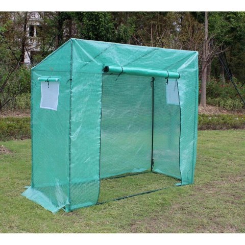 SZKLARNIA TUNEL OGRODOWY ZIELONY DO POMIDORÓW I OGÓRKÓW 200x77x168-150CM 5902431029900 SASKA GARDEN