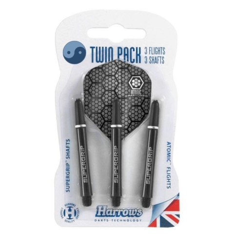 Harrows Twin Pack shafty Supergrip + piórka Atomic HS-TNK-000013681 Harrows