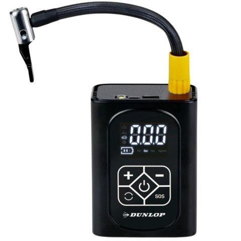 KOMPRESOR SAMOCHODOWY DUNLOP 150 PSI CYFROWA SPRĘŻARKA Z FUNKCJĄ POWERBANK Dunlop