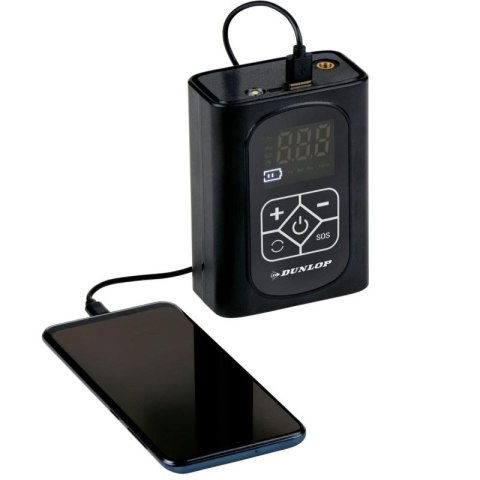 KOMPRESOR SAMOCHODOWY DUNLOP 150 PSI CYFROWA SPRĘŻARKA Z FUNKCJĄ POWERBANK Dunlop
