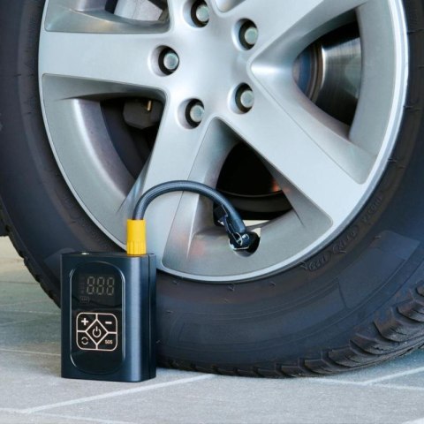 KOMPRESOR SAMOCHODOWY DUNLOP 150 PSI CYFROWA SPRĘŻARKA Z FUNKCJĄ POWERBANK Dunlop