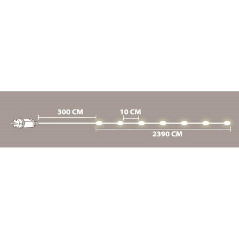 LAMPKI DRUCIKI GIRLANDA 240 LED ZIMNY BIAŁY