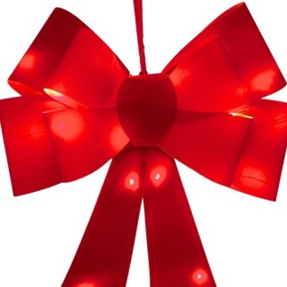 KOKARDA DEKORACYJNA 60CM CZERWONA 25 LED Koopman
