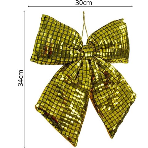 KOKARDA DEKORACYJNA ZŁOTA 30x34CM MICA MICA