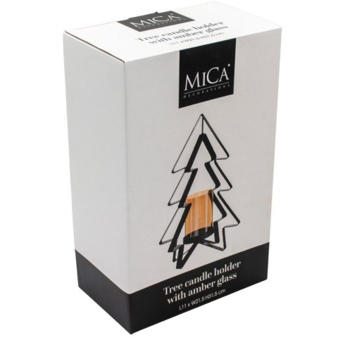 ŚWIECZNIK METALOWY 31,5CM CHOINKA MICA MICA