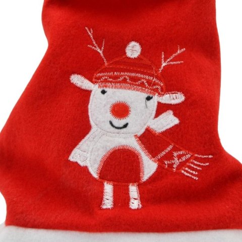 CZAPKA MIKOŁAJA KLASYCZNA 30X40CM RENIFER