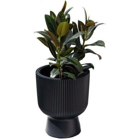 DONICZKA DO KWIATÓW MILLY NA NODZE ŚR 24CM JASNY SZARY