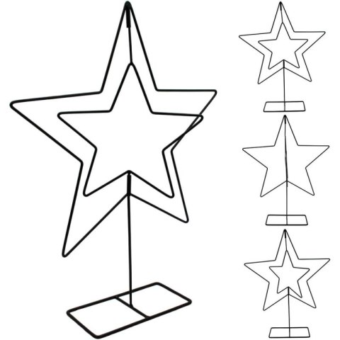 GWIAZDA DEKORACYJNA STOJAK METALOWA 50CM CZARNA MICA MICA