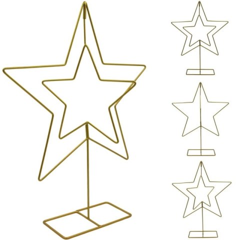 GWIAZDA DEKORACYJNA STOJAK METALOWA 50CM ZŁOTA MICA MICA