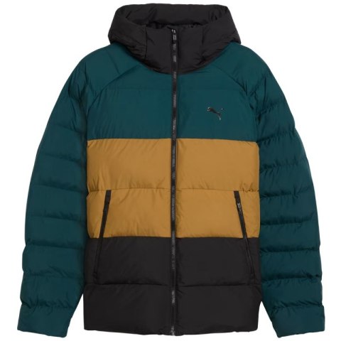 Kurtka męska Puma Mono Hooded zielono-brązowo-czarna 688367 75