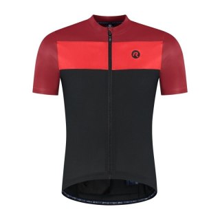 Rogelli koszulka CORE BLOCK czarno-czerwona 4XL Rogelli