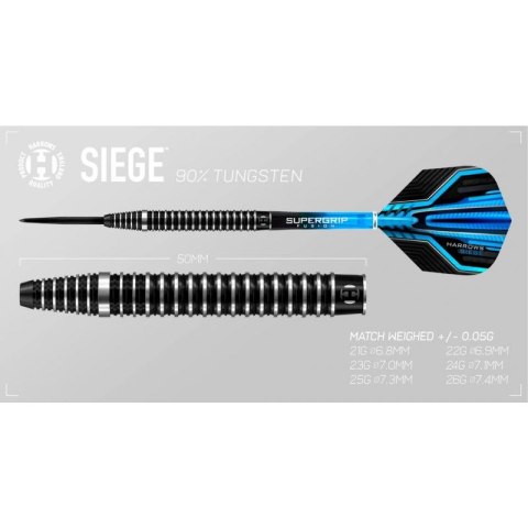 Rzutki Harrows Siege 90% Steeltip HS-TNK-000016027 Harrows