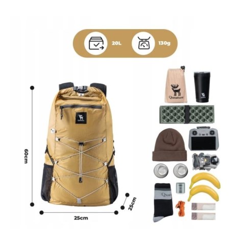 Qunature wodoodporny plecak turystyczny czarny 20l Qunature