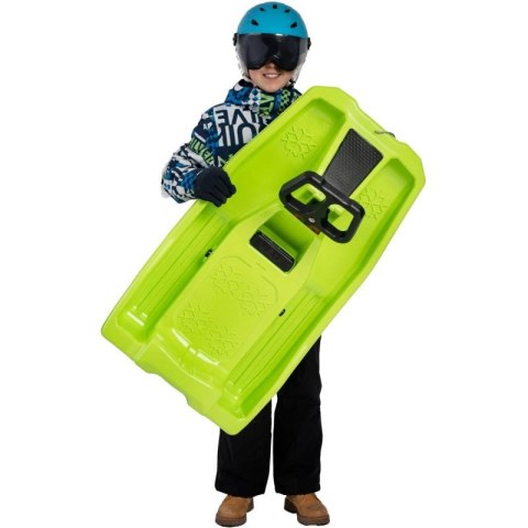 SANKI PLASTIKOWE Z HAMULCEM I KIEROWNICĄ MIKOŁAJ 97x53x25CM ZIELONE Enero